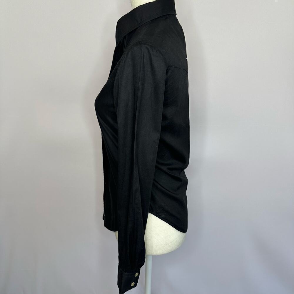 Vintage 1980s Sweet Inspirations Western Pearl Snap Rhinestone Shirt - Picture 3 of 8